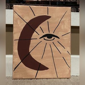 Original Painting, Moon and Eye